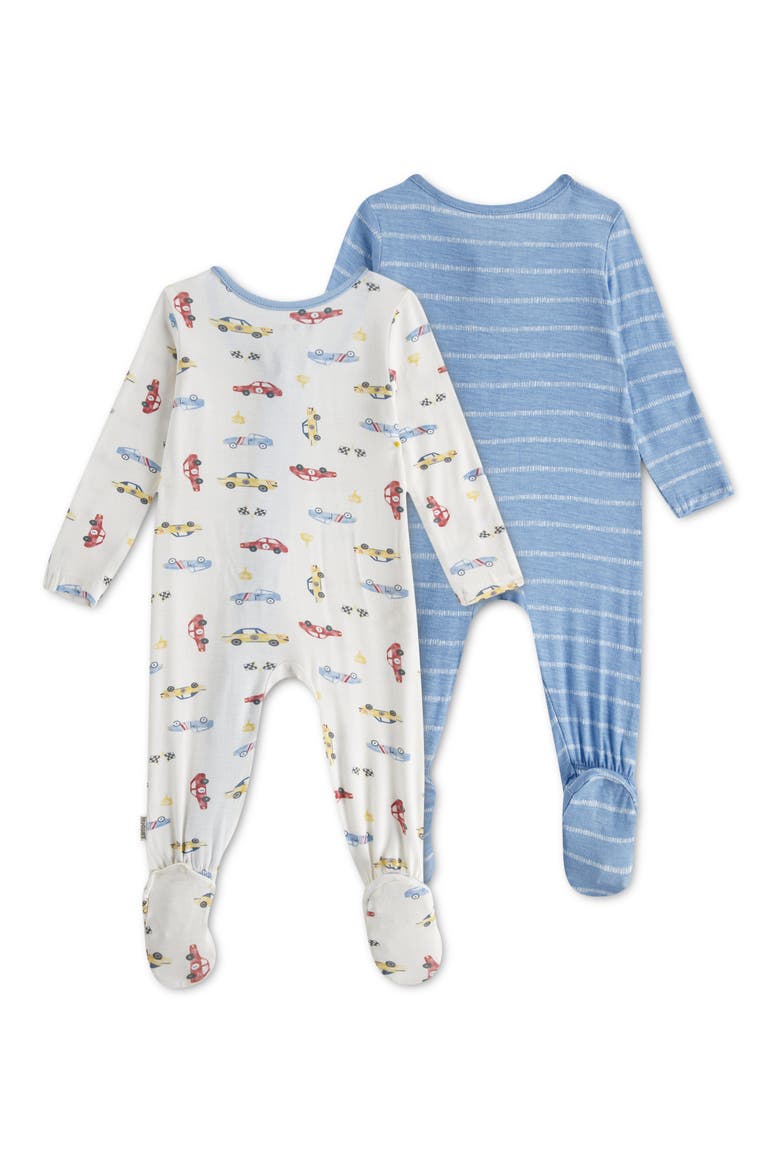 2-Pack Stretch Viscose Footies, Alternate, color, HUGGIES SNOW WHITE