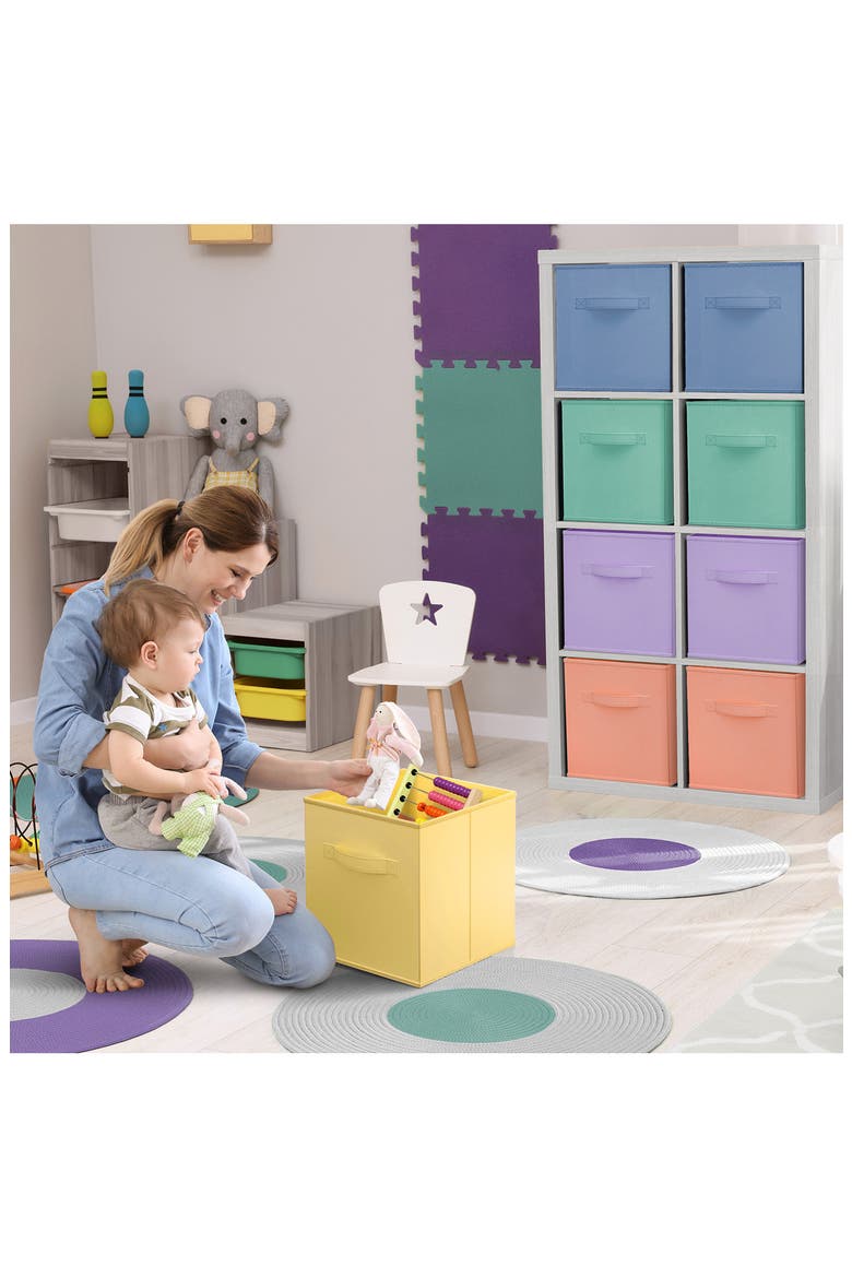12-Pack Collapsible Storage Cube, Alternate, color, MULTICOLORED PASTEL