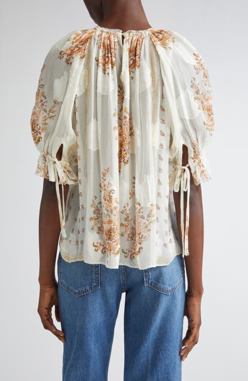 Ulla Johnson Pippa Floral Silk Blend Top In White