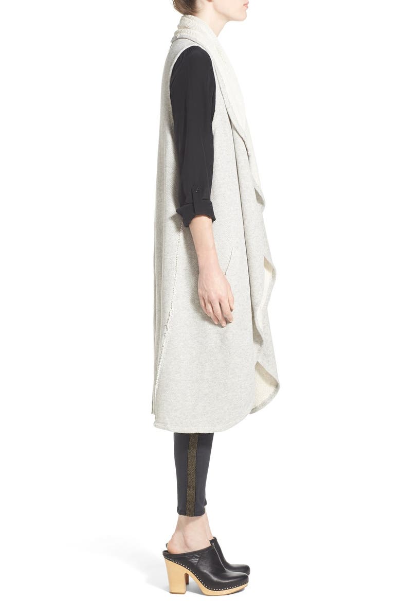 'Agenda' Cotton Vest, Alternate, color, HEATHER GREY