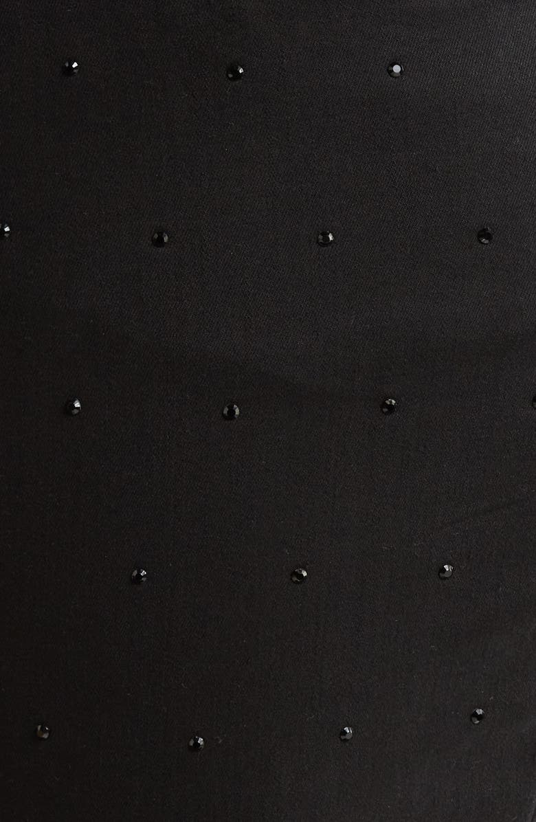 Wit & Wisdom Bennet High Waist Diamante Detail Bootcut Jeans, Alternate, color, Black