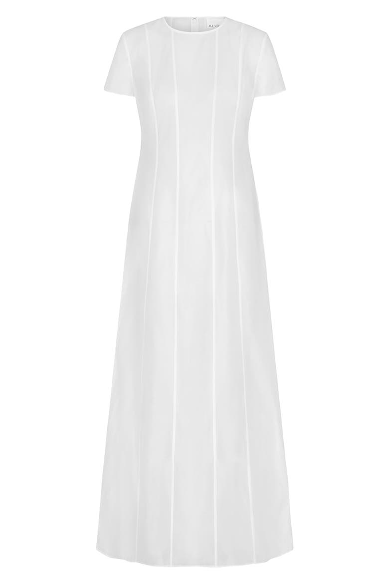 Carly Semisheer Maxi Dress, Alternate, color, WHITE