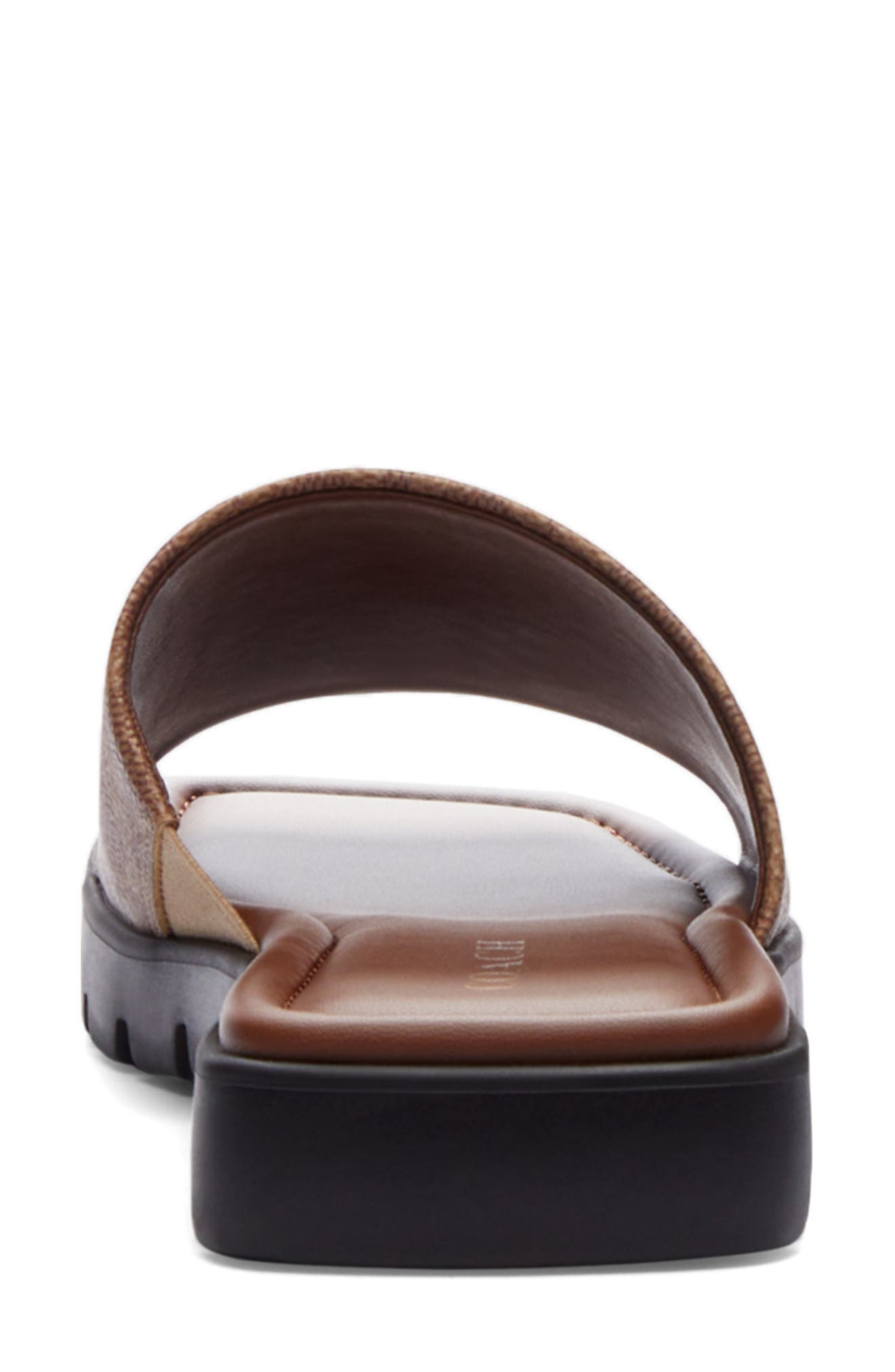 COACH Florence Slide Sandal, Alternate, color, Khaki/ Dark Saddle