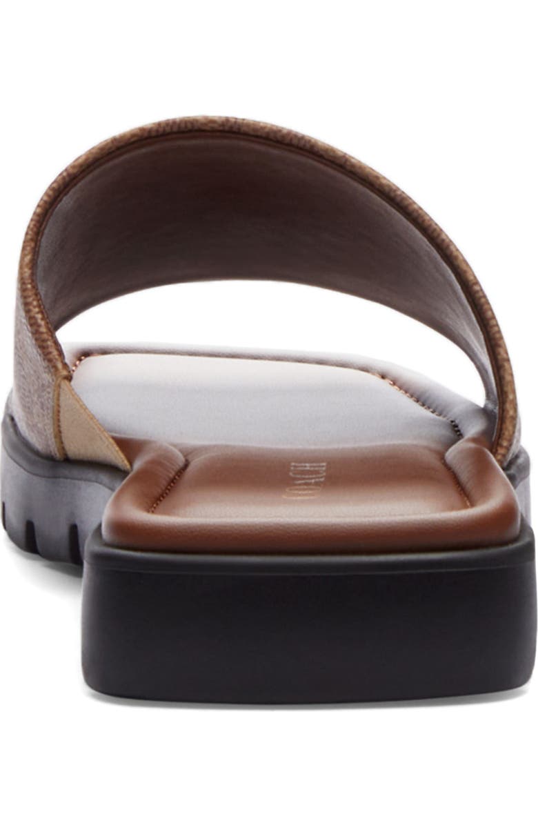 COACH Florence Slide Sandal, Alternate, color, Khaki/ Dark Saddle