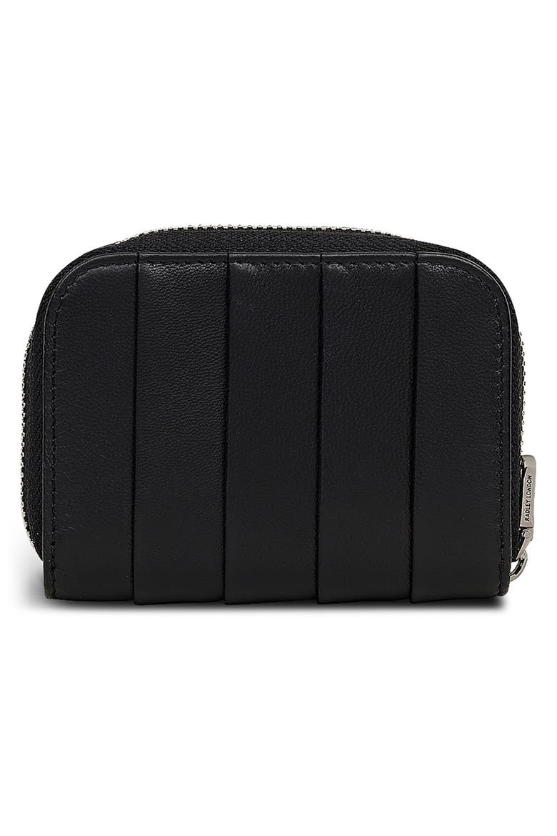Burton Way Quilted Zip Around Wallet, Alternate, color, BLACK