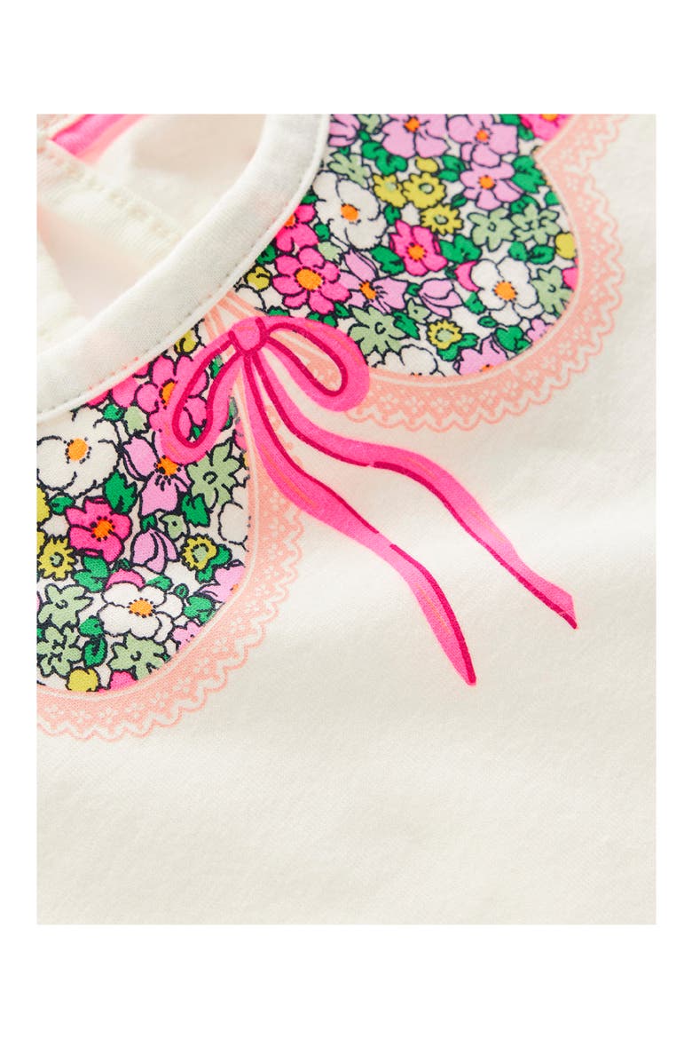 Kids' Collar Frill Sleeve T-Shirt, Alternate, color, IVORY FLORAL COLLAR