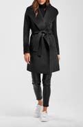 SENTALER Shawl Collar Alpaca & Wool Coat