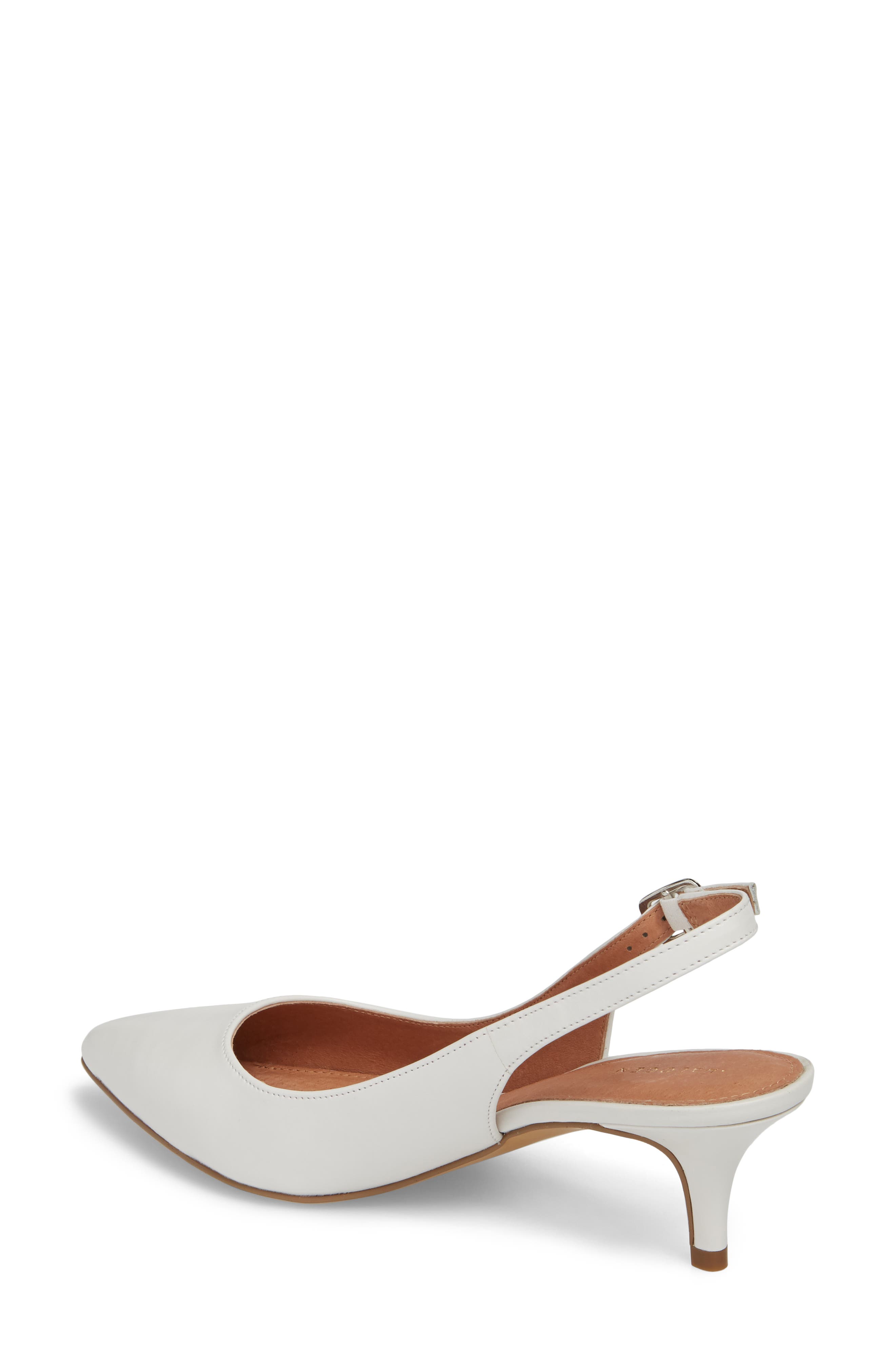 Elyse Slingback Pump, Alternate, color, WHITE LEATHER