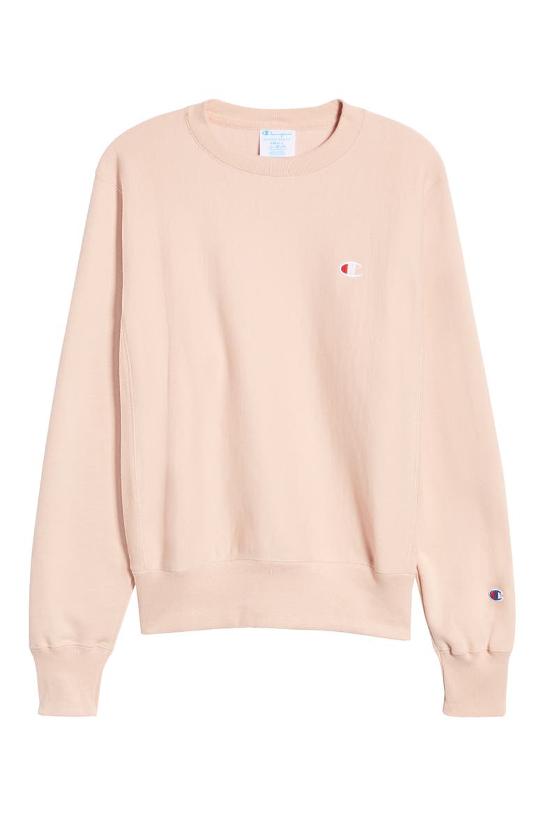 Reverse Weave® Boyfriend Sweatshirt, Alternate, color, BLUSHING PEACH