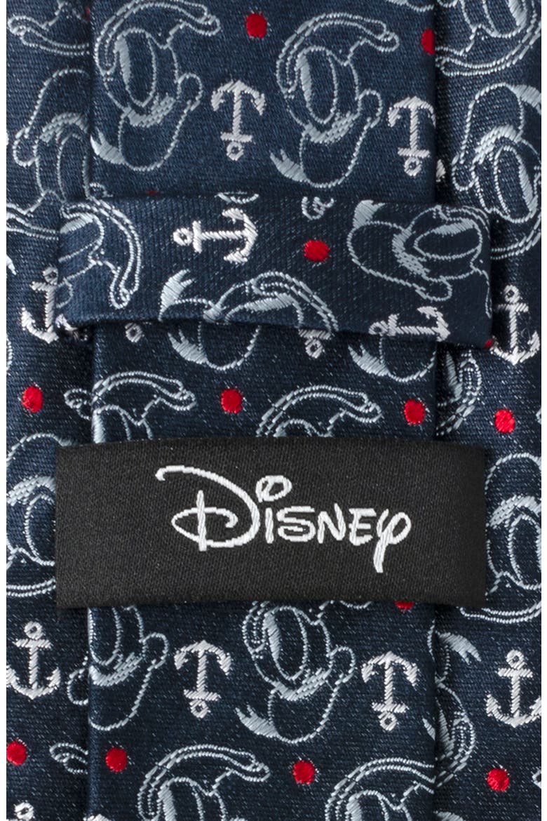 Donald Duck Anchor Silk Tie, Alternate, color, NAVY