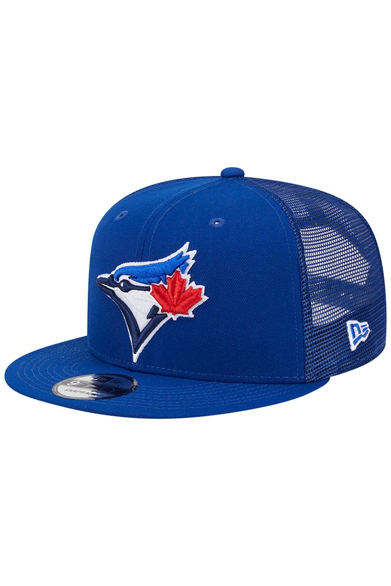 Men's New Era Royal Toronto Blue Jays Team Color Trucker 9FIFTY Snapback Hat, Main, color, Royal