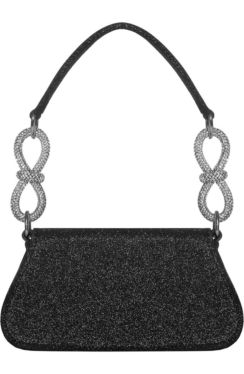 Mach & Mach Medium Carrie Crystal Flower Glitter Shoulder Bag, Alternate, color,