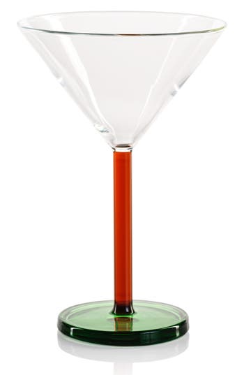 Zodax Vireo Set Of 4 Martini Glasses In Red