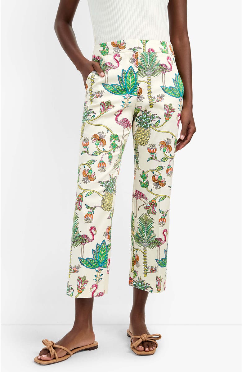 Trina Turk Lulu Flamingo Fizz Voile Trousers, Alternate, color,