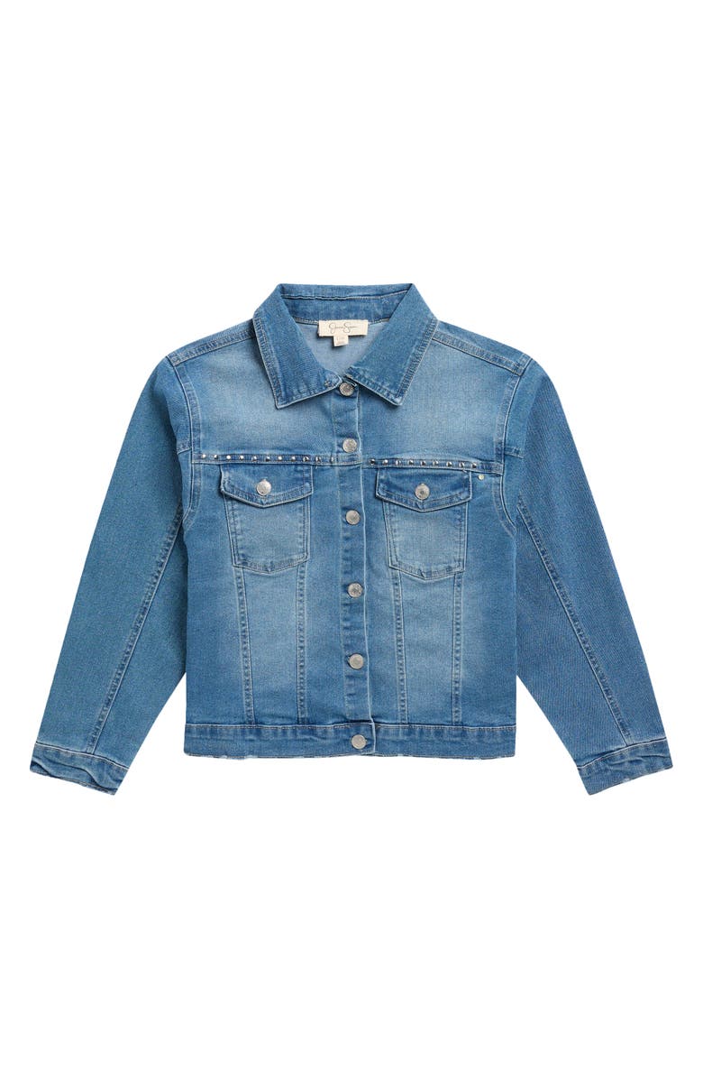 Jessica Simpson Kids' Denim Jacket, Main, color, Med Wash
