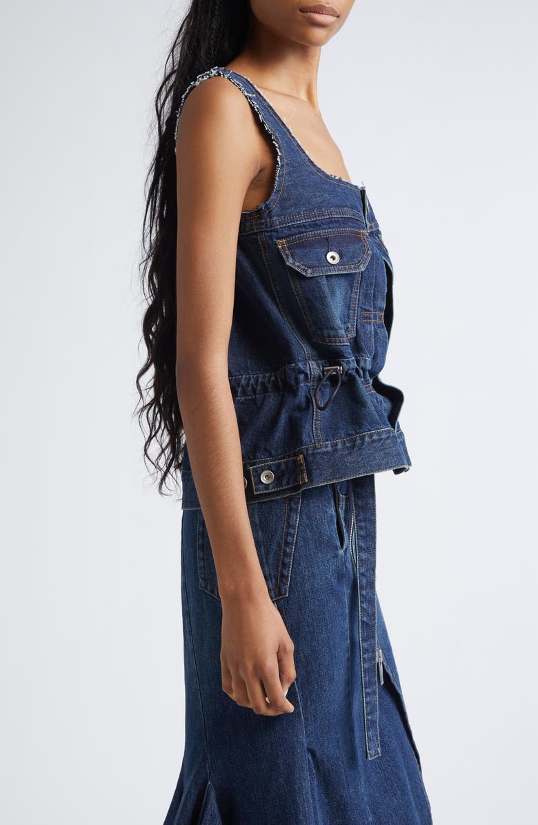 Sacai Denim Tank, Alternate, color, Blue
