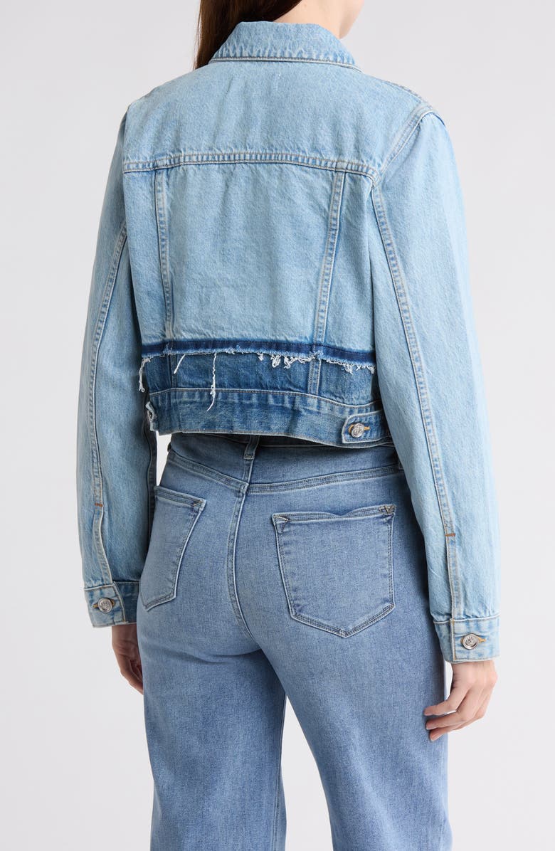 SLVRLAKE Rework Fitted Denim Trucker Jacket, Alternate, color, Twin Valley