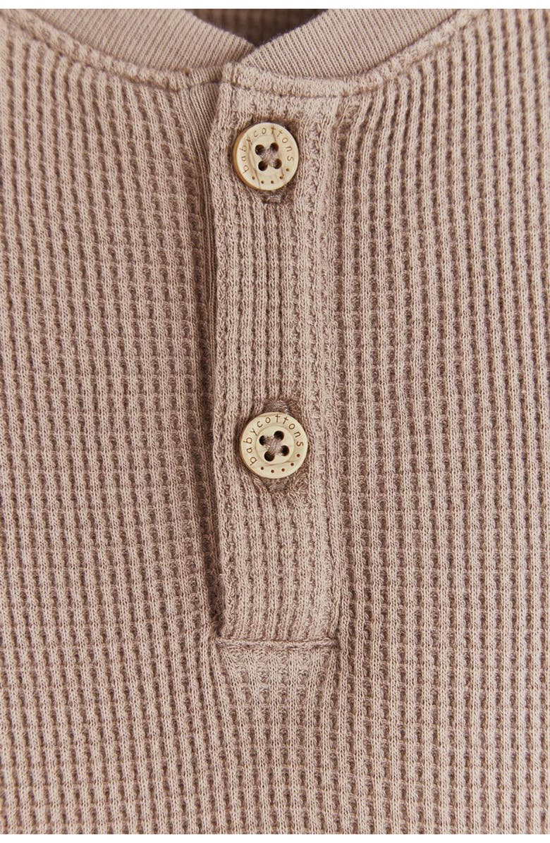 Babycottons Premium Cotton Waffle Footed Playsuit For Infant, Alternate, color,