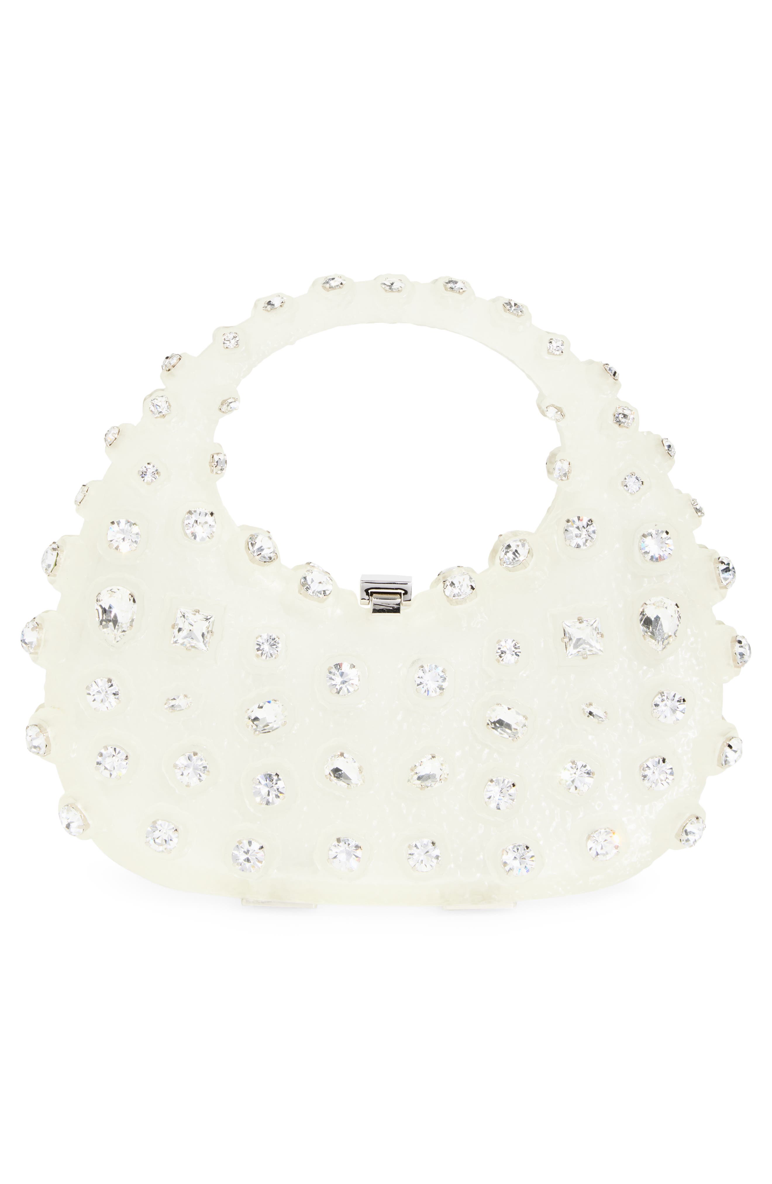 L’alingi Iced Meleni Crystal Embellished Handbag, Alternate, color, Clear