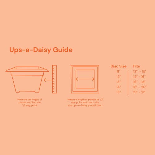 Bloem Upsadaisy Square Planter Insert In Orange
