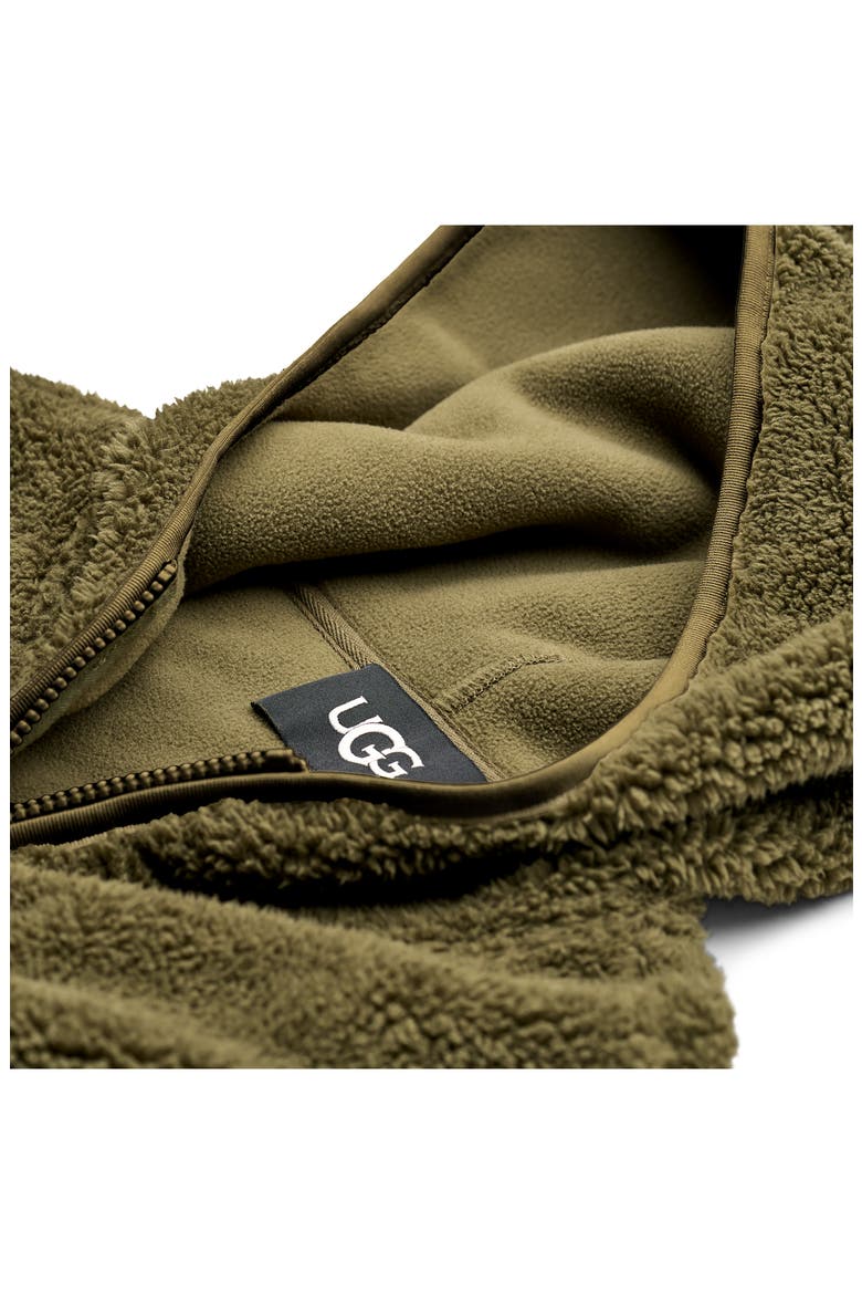 Mariella UGGfluff Zip Hoodie, Alternate, color, BURNT OLIVE
