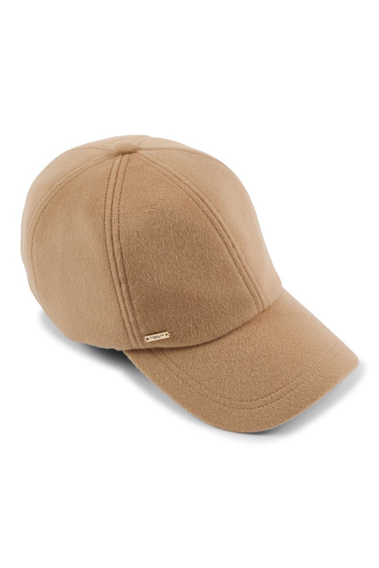 Lo Cashmere Baseball Cap, Main, color, CAMEL