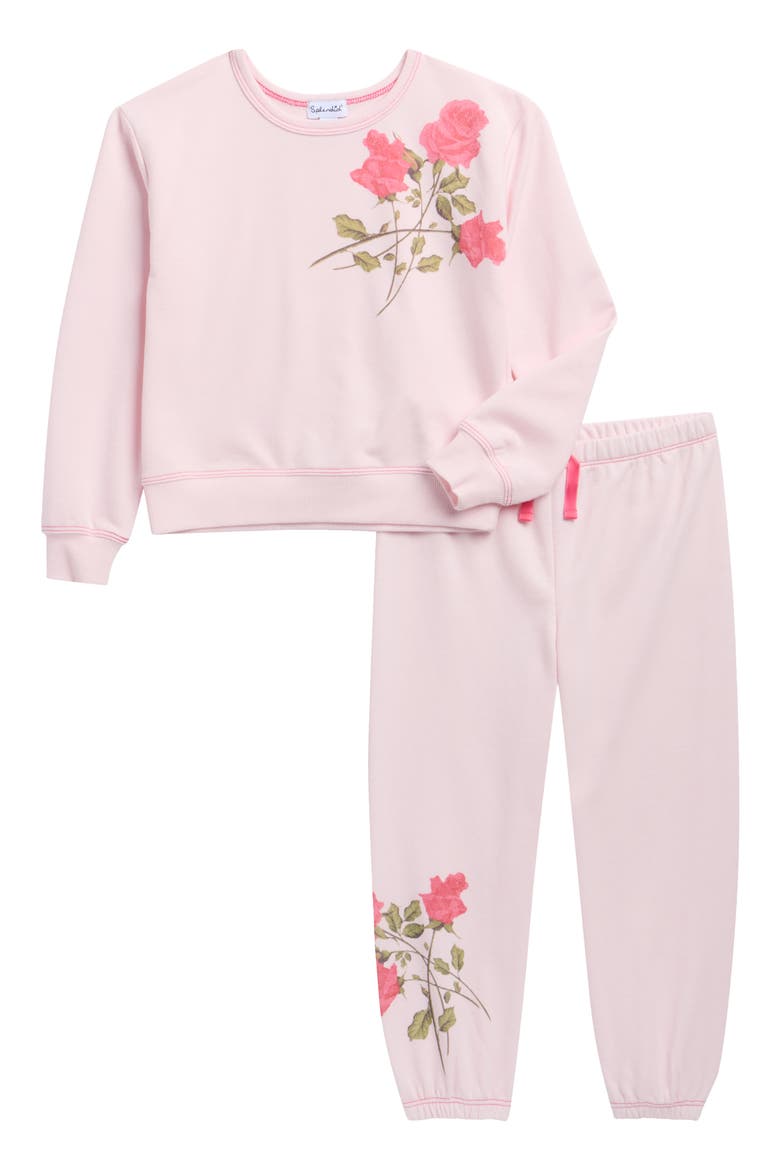 Kids' In Full Bloom Pullover Set, Main, color, SUGAR PINK