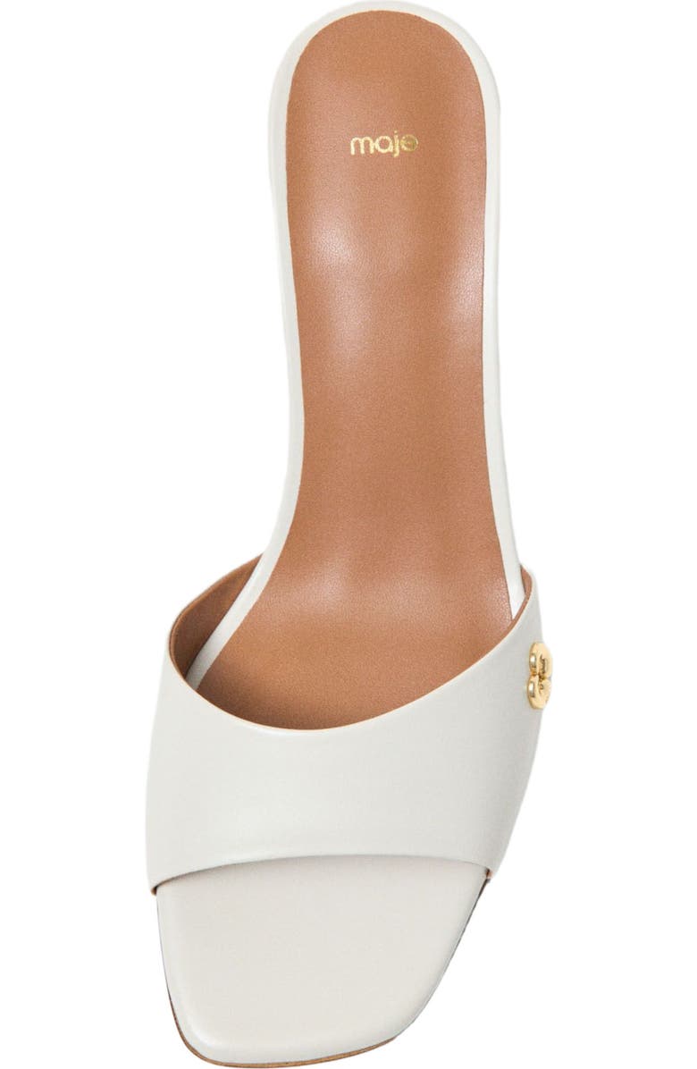 maje Leather mules, Alternate, color, White