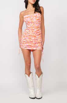 Open Back Ruched Minidress
