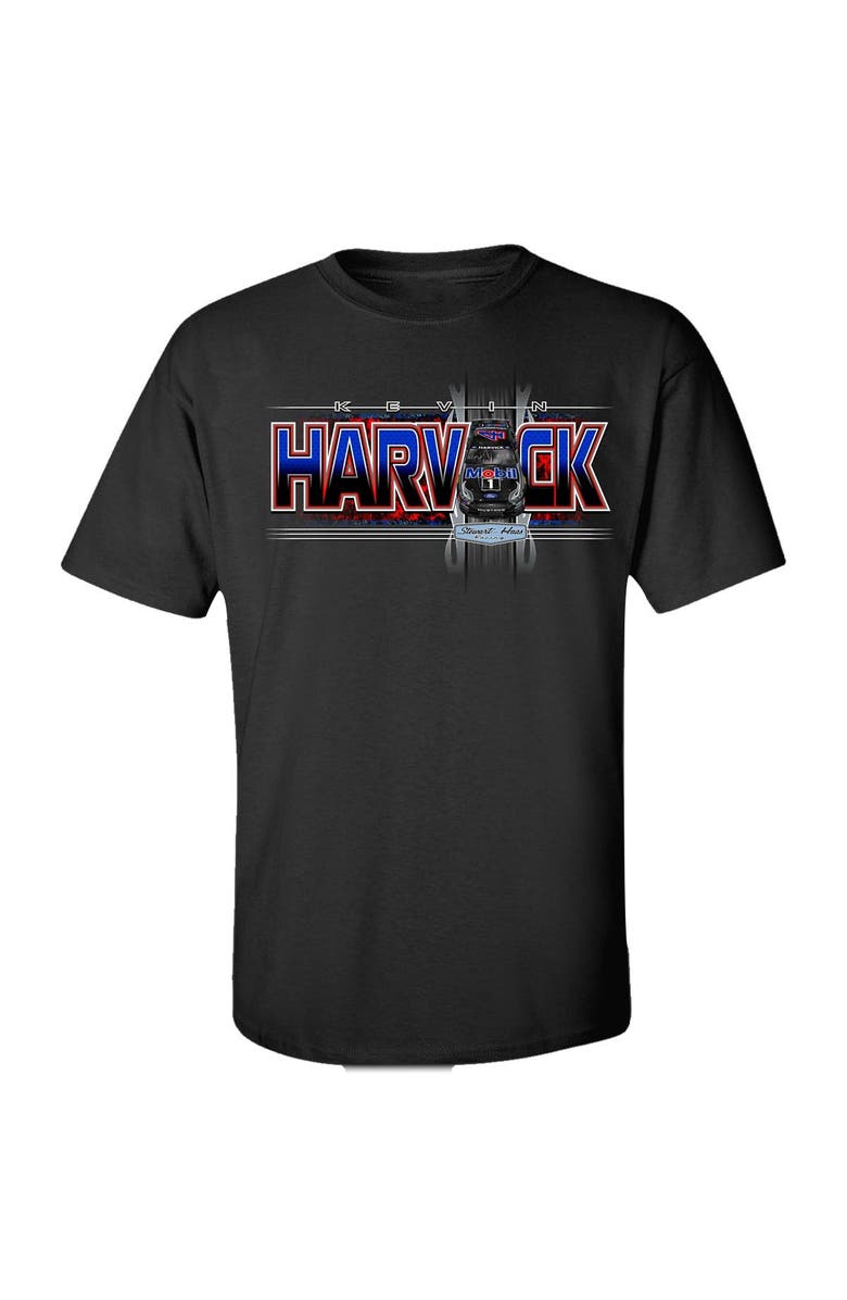 STEWART-HAAS RACING Men's Stewart-Haas Racing Team Collection Black Kevin Harvick Mobil 1 Burnout T-Shirt, Alternate, color, 