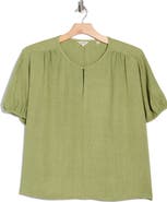 MAX STUDIO Bubble Short Sleeve Top