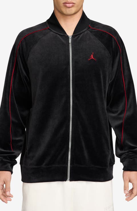 Jumpman Embroidered Velour Track Jacket