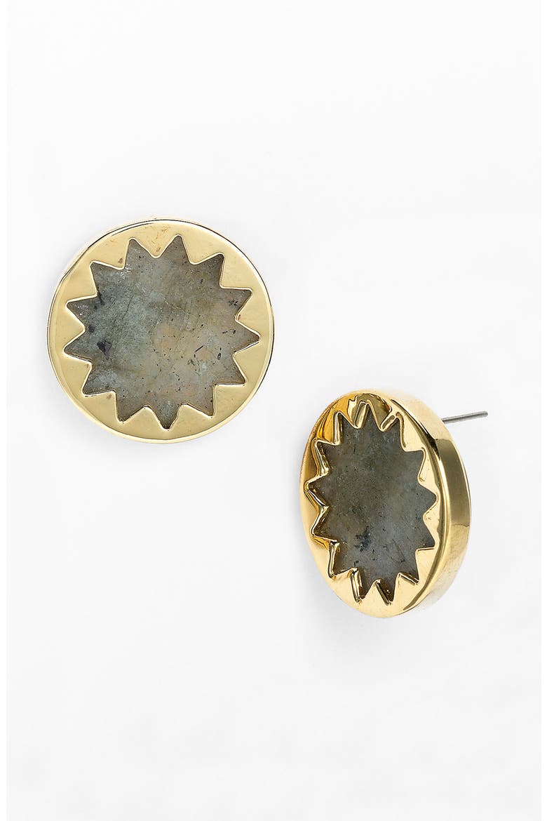 Sunburst Stud Earrings, Main, color, LABRADORITE