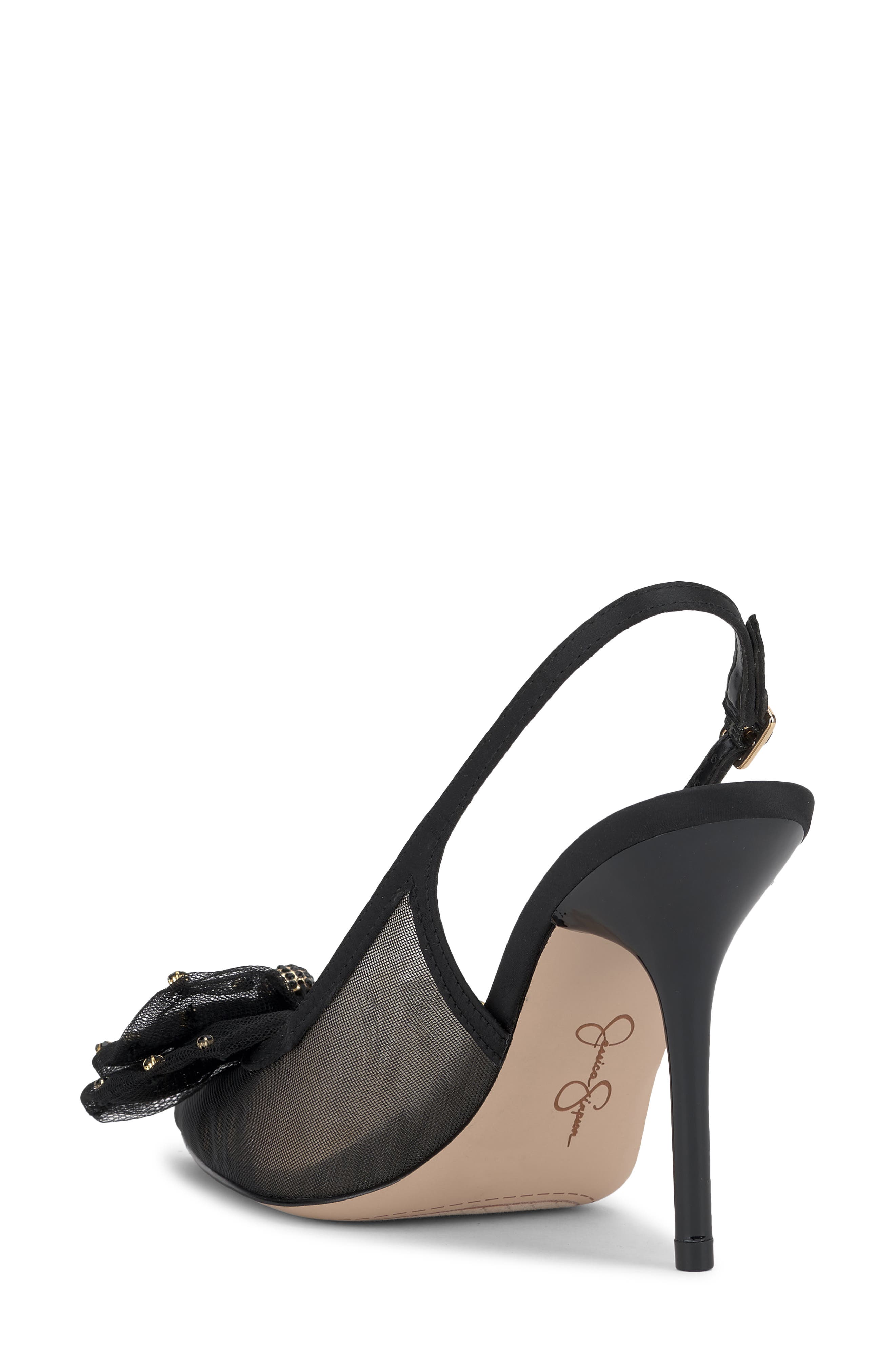 Jessica Simpson Lavilra Slingback Pointed Toe Pump, Alternate, color, Black