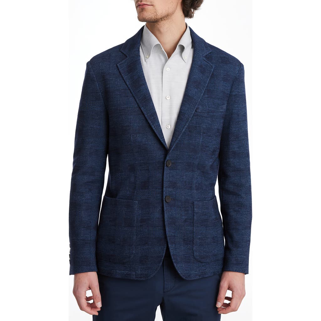 Emanuel Berg Plaid Wool & Cotton Knit Sport Coat