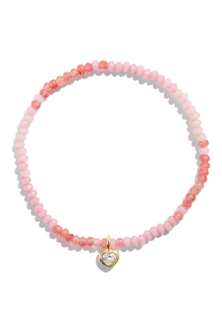 Neah Set of 5 Assorted Stretch Bead Bracelet, Alternate, color, PINK