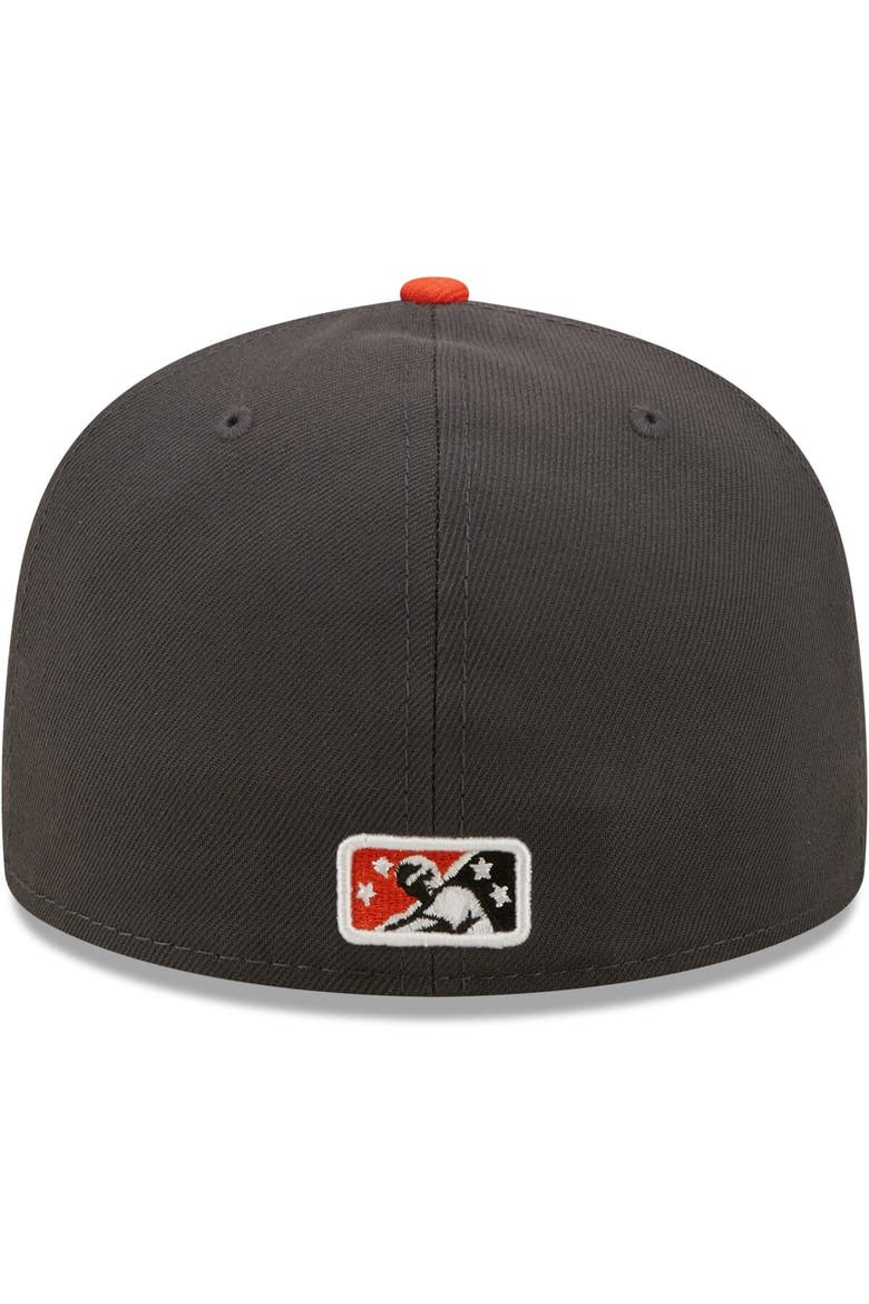 Men's New Era Charcoal Sacramento River Cats Authentic Collection 59FIFTY Fitted Hat, Alternate, color, Charcoal