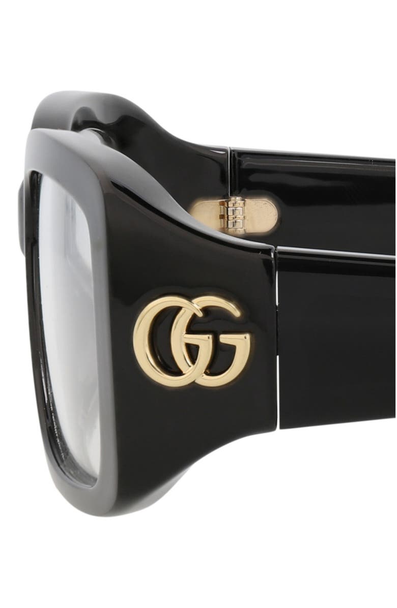Gucci Optical Glasses, Alternate, color, Black Black Transparent