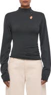 Helmut Lang Cutout Wool Blend Rib Sweater