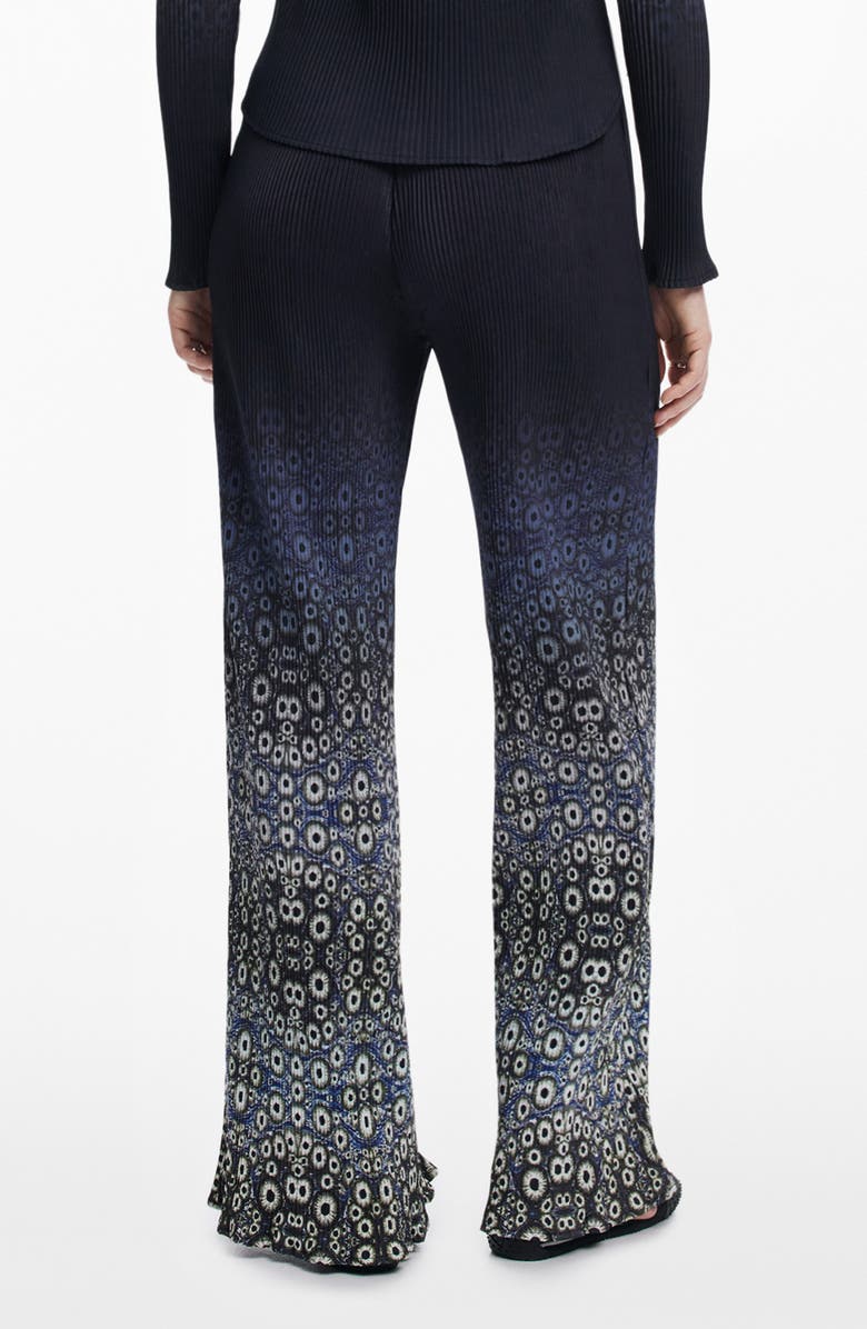 Desigual Flare Leg Pull-On Pants, Alternate, color, Navy Blue