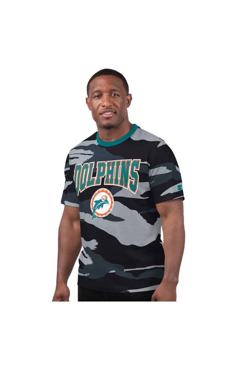 STARTER Men's Starter Camo/Gray Miami Dolphins Thursday Night Gridiron Classics Vintage Logo T-Shirt, Main, color, Camo