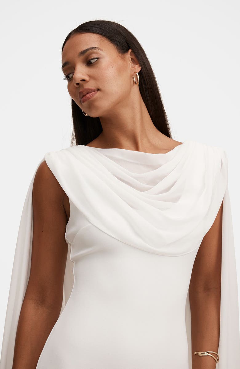 Ever New Bowie Drape Detail Minidress, Alternate, color, Porcelain