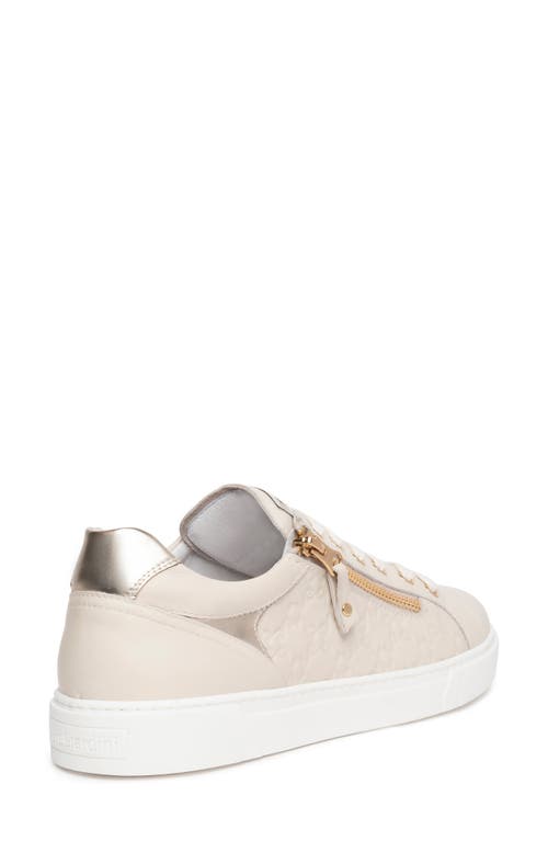 Nerogiardini Side Zip Sneaker In Beige