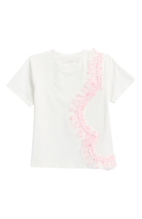 Doe A Dear Kids' Velvet Mesh T-shirt In White