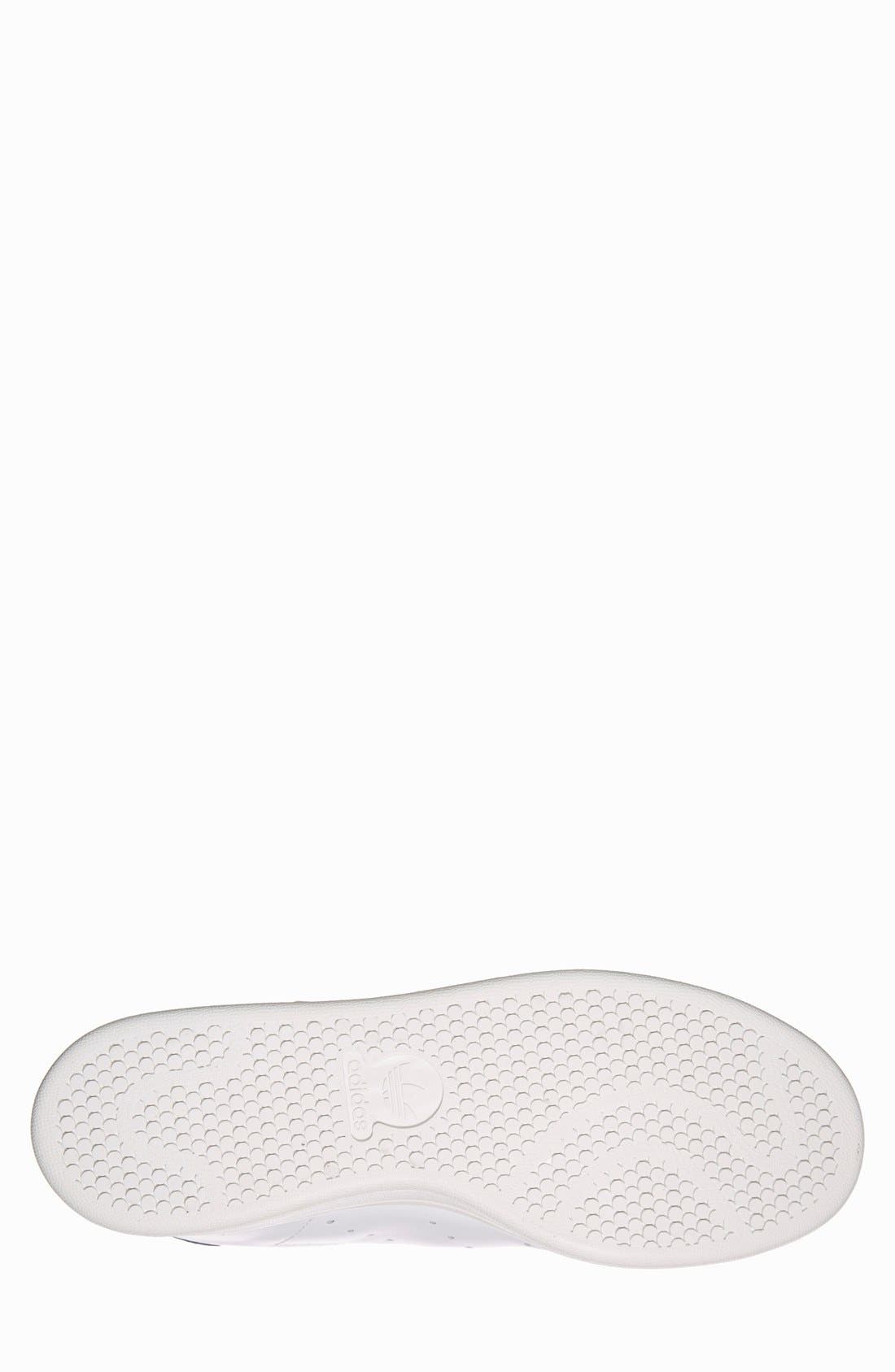 adidas Stan Smith Sneaker, Alternate, color, White/White/Dark Blue