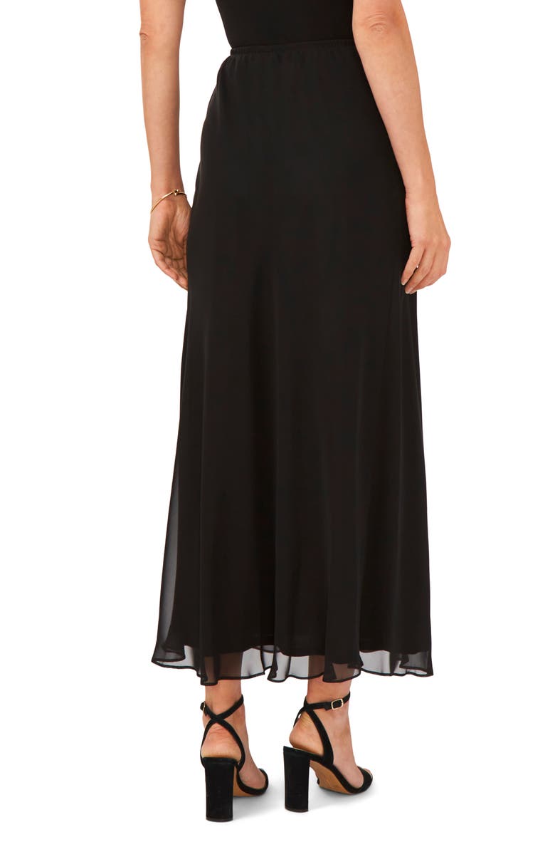 Chaus A-Line Chiffon Skirt, Alternate, color, Black
