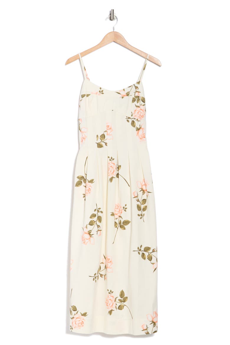 Stretch Twill Dress, Alternate, color, CASCADING ROSES