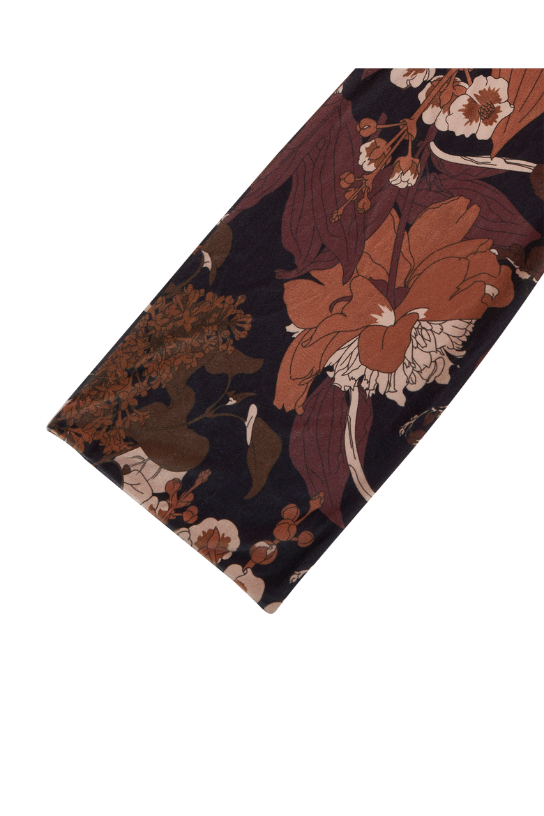 Deco Blooms Black Velvet Scarf, Alternate, color, Black
