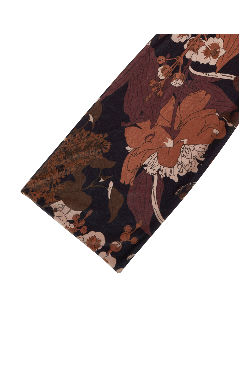 Fable England Deco Blooms Black Velvet Scarf, Alternate, color, Black