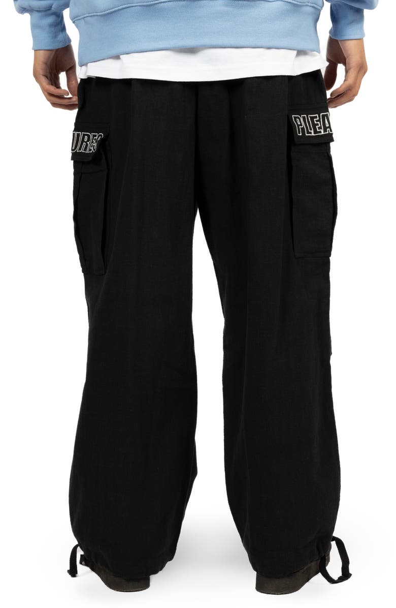 PLEASURES Visitor Wide Leg Cargo Pants, Alternate, color,